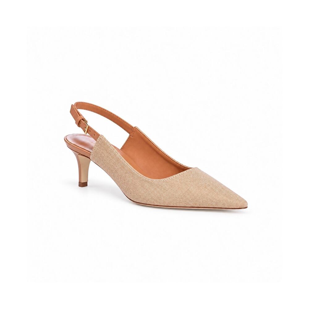 CINQ A SEPT Slyvie Denim Slingback Pumps